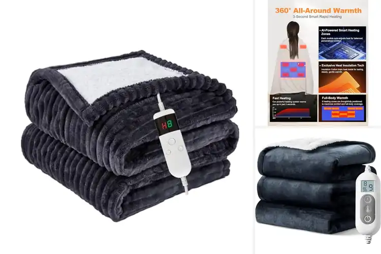 Detailed view of Best 59By43 Inch Heated Blankets: Stay Cozy & Warm All Year