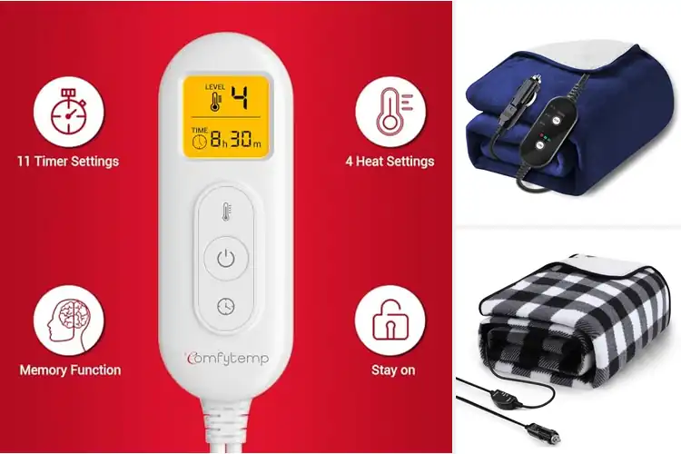 Detailed view of Best Electric Car Blankets With Overcurrent Protection