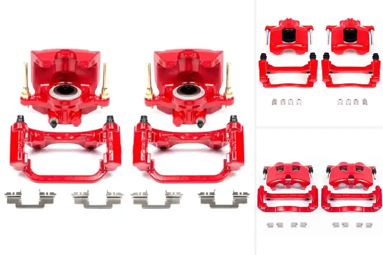 Detailed view of Best Red Powder Coated Caliper Pairs